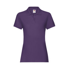 Женская футболка поло премиум Fruit of the loom фиолетовая