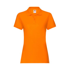Женская футболка поло премиум Fruit of the loom оранжевая