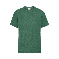 Детская футболка для мальчиков классическая Fruit of the loom зеленая меланж