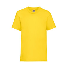 Детская футболка для мальчиков классическая Fruit of the loom ярко желтая