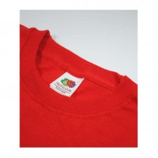 Мужская футболка с длинным рукавом легкая Fruit of the loom красная