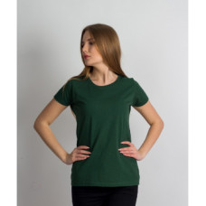 Женская футболка классическая Fruit of the loom темно зеленая