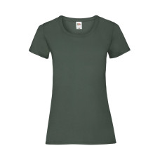 Женская футболка классическая Fruit of the loom темно зеленая