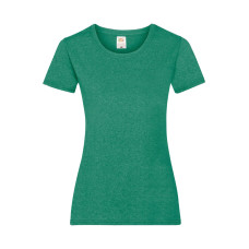 Женская футболка классическая Fruit of the loom зеленая меланж
