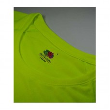 Женская спортивная футболка Fruit of the loom ярко желтая